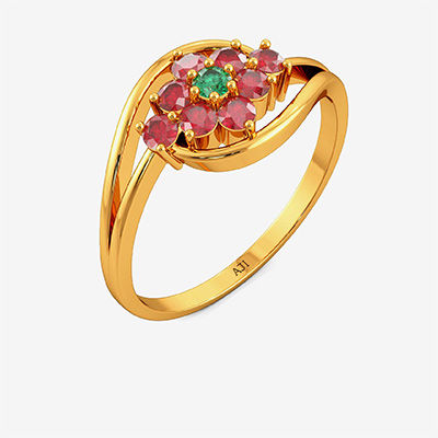 Romantic Floral Gemstone Ring alternate view 1