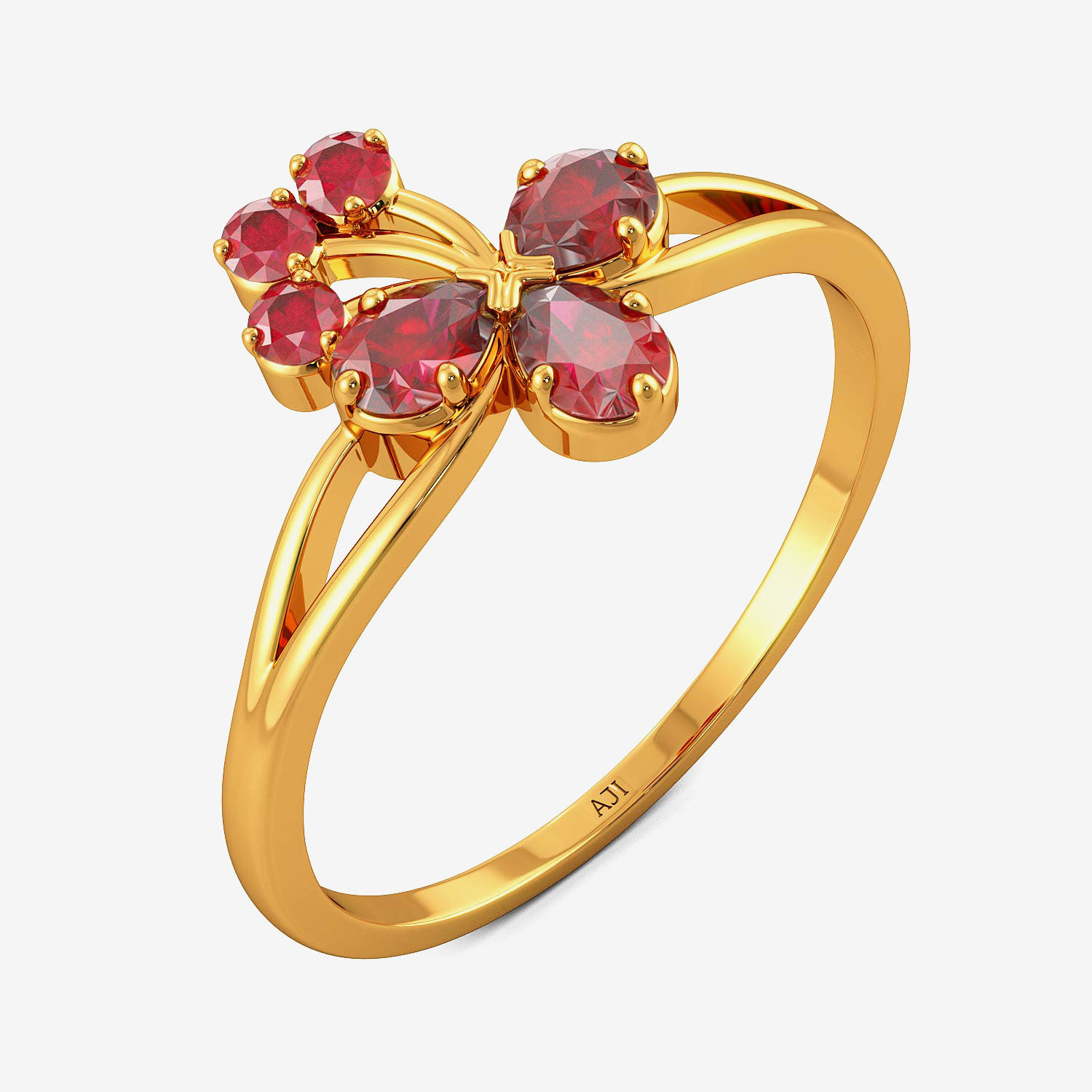Gemstone Exquisite Floral Bud Ring