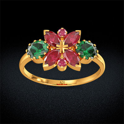 Gemstone Stellar Floral Ring alternate view 2