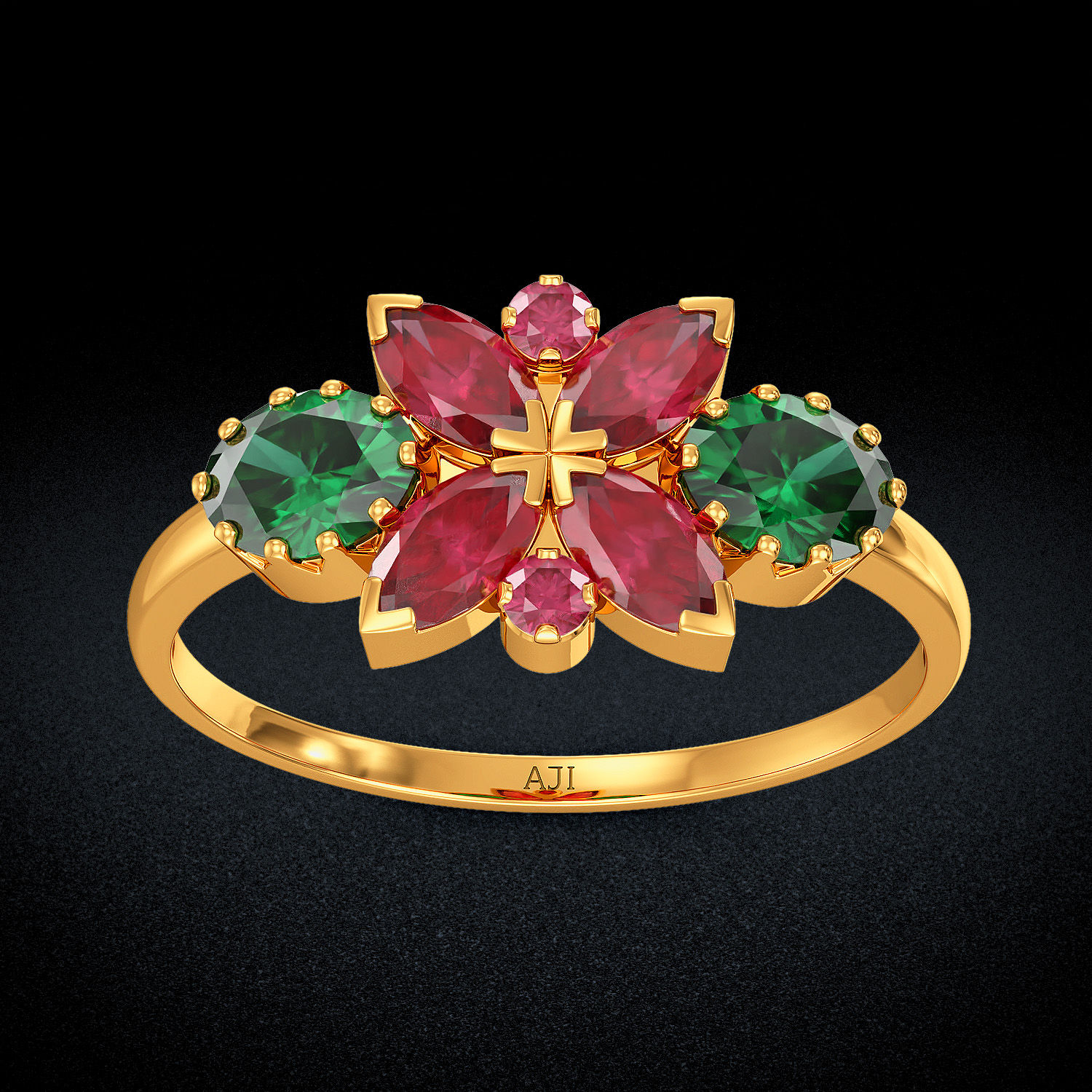 Gemstone Stellar Floral Ring image