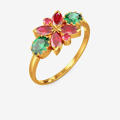 Gemstone Stellar Floral Ring alternate view 1