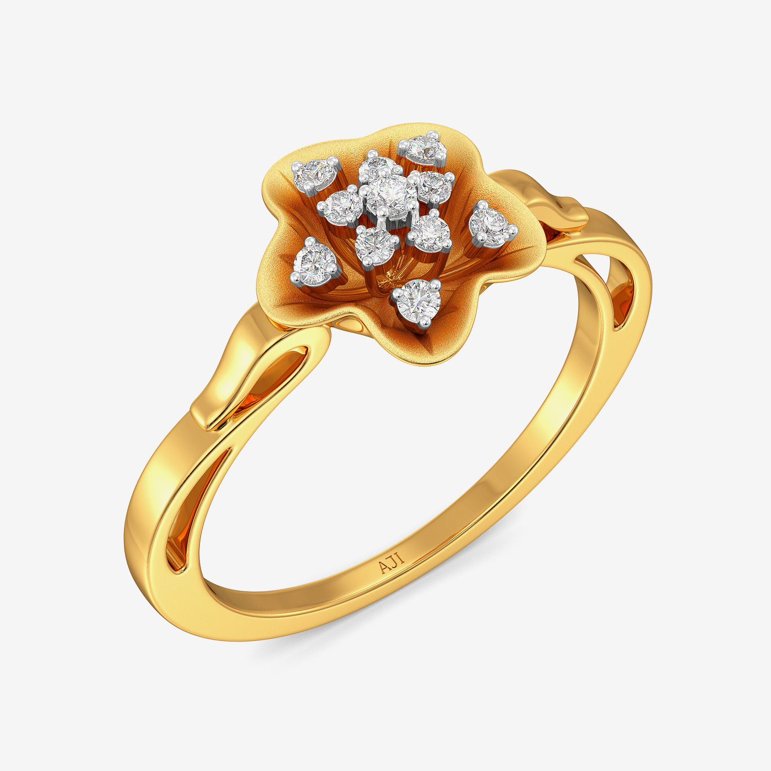 Blooming Floret Heavy Diamond Ring