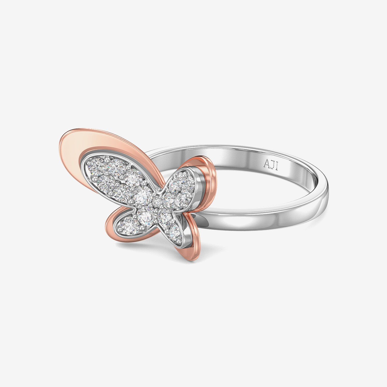 Elegant Flawless Butterfly Diamond Ring alternate view 3