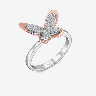 Elegant Flawless Butterfly Diamond Ring alternate view 1