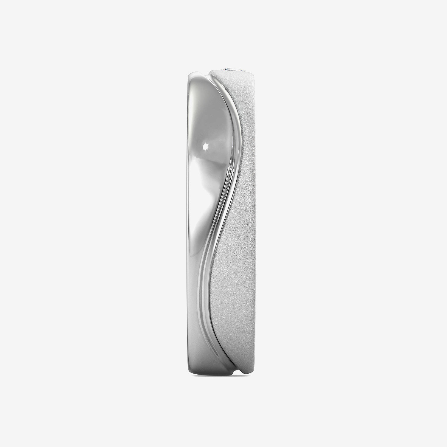 Curvy Sleek Designer Platinum Ring image
