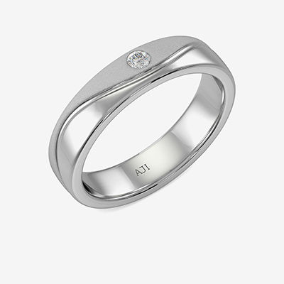 Curvy Sleek Designer Platinum Ring image