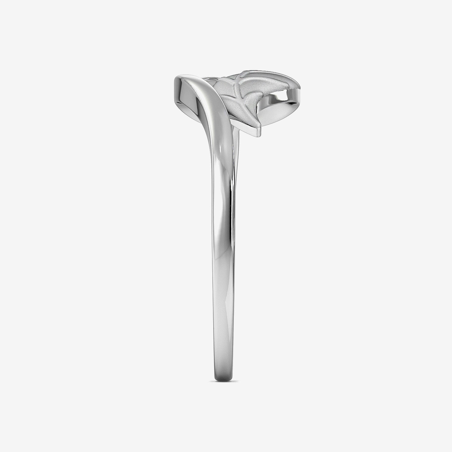 Spring Leaf Designer Platinum Ring image