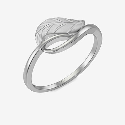 Spring Leaf Designer Platinum Ring alternate view 1