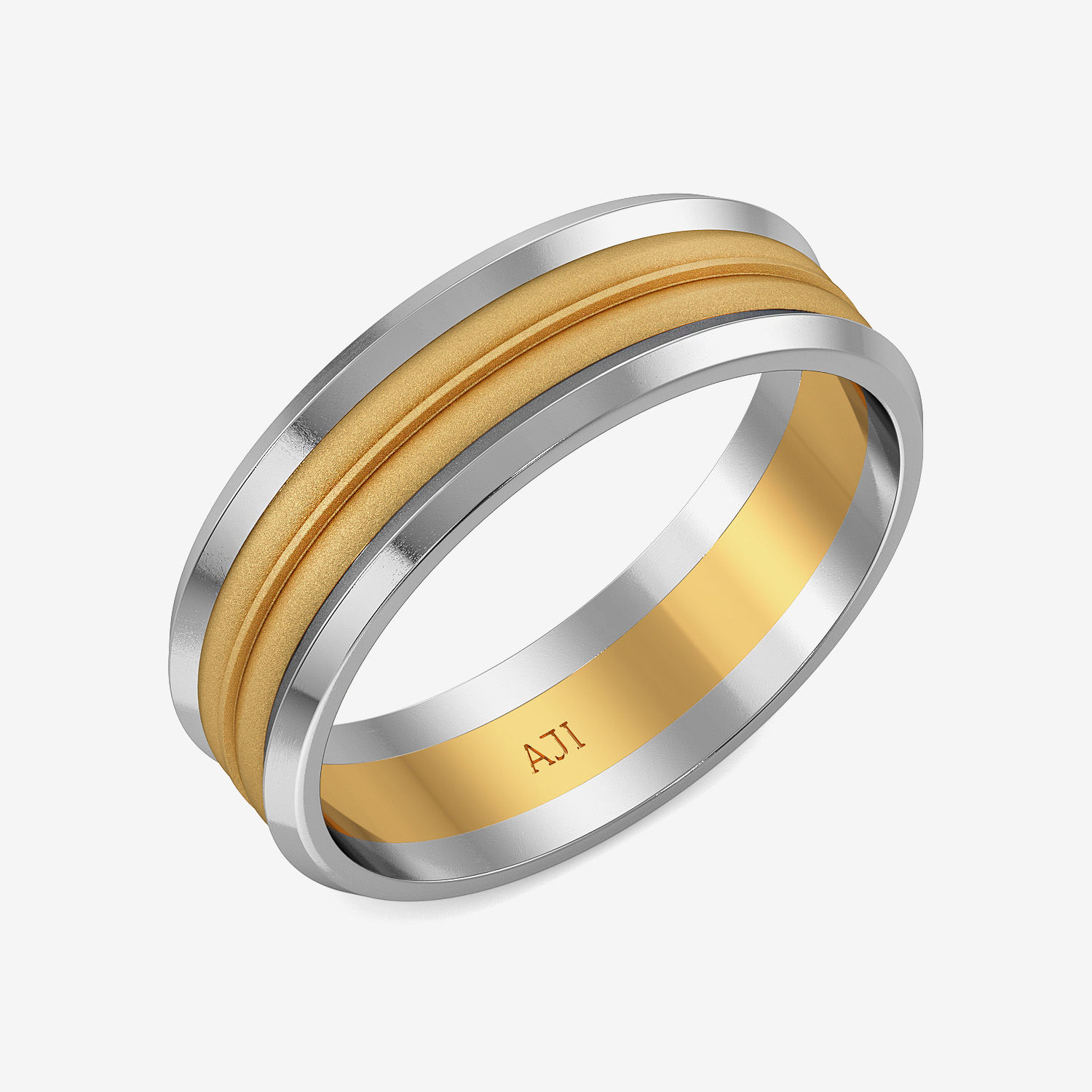 Duo Strip Perfect Platinum Ring