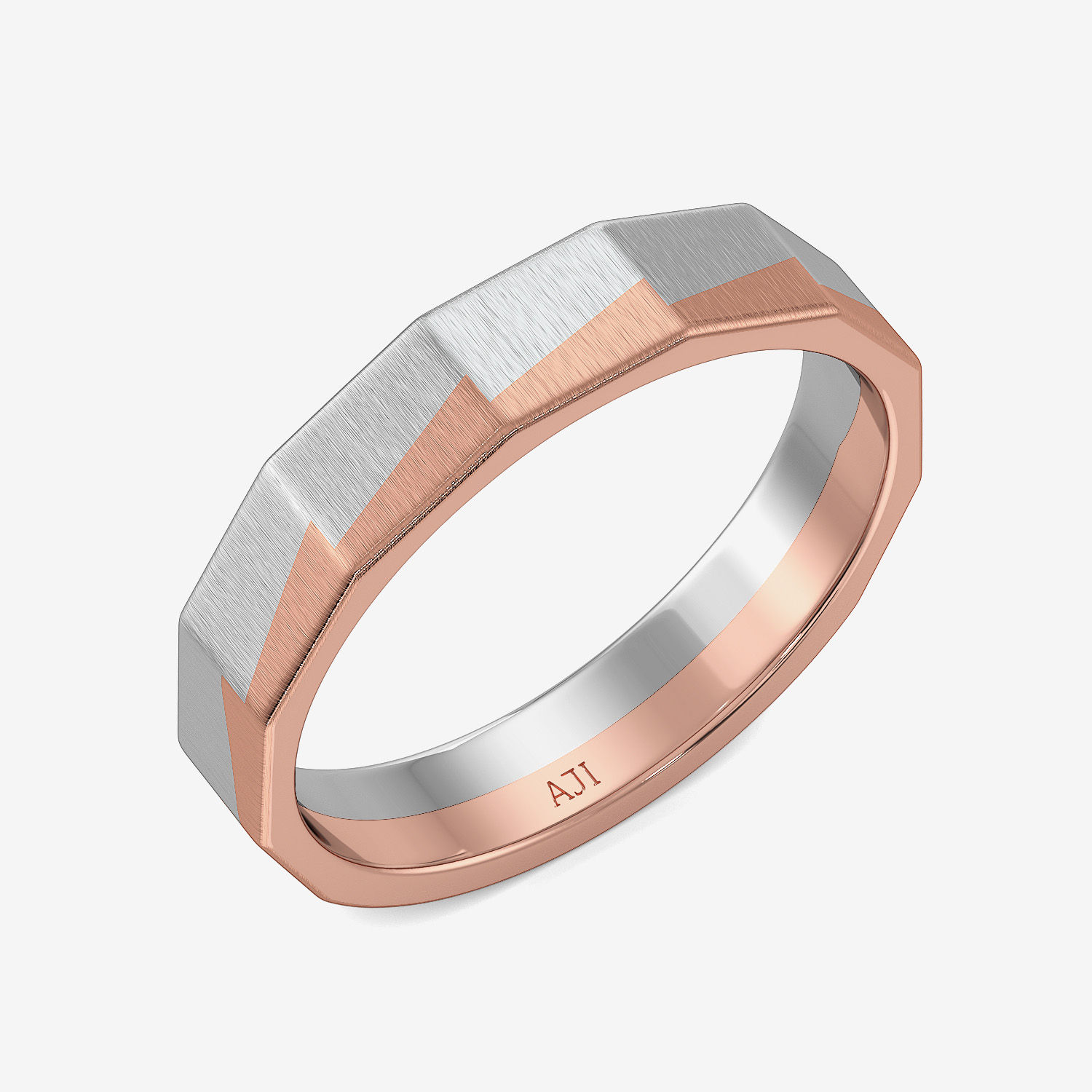 Edgy Rose Gold And Sensual Platinum Ring image