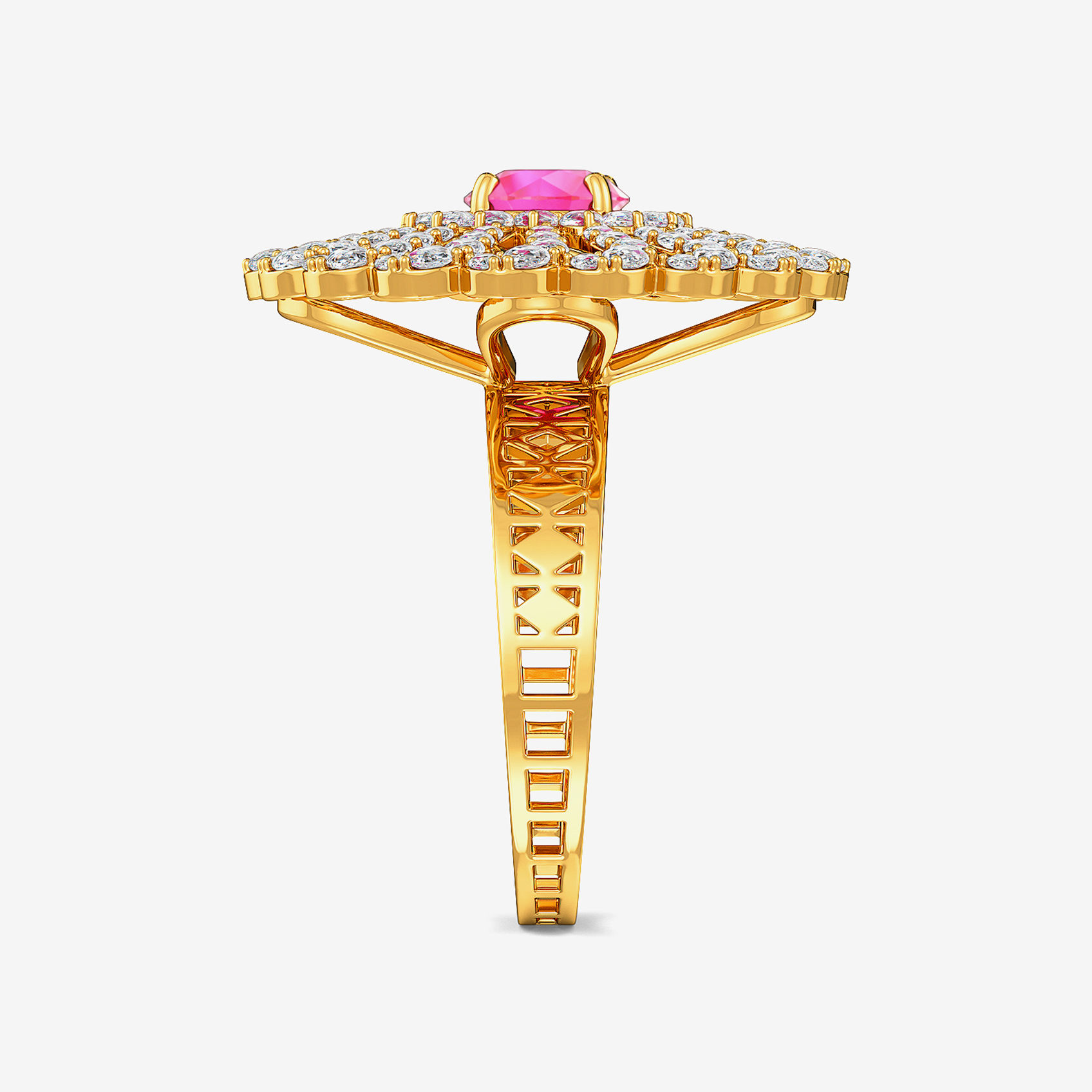 Floral Uncut Diamod Ring  alternate view 3