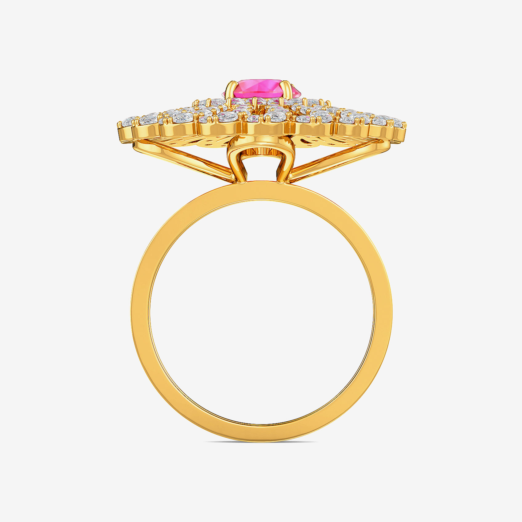 Floral Uncut Diamod Ring  image