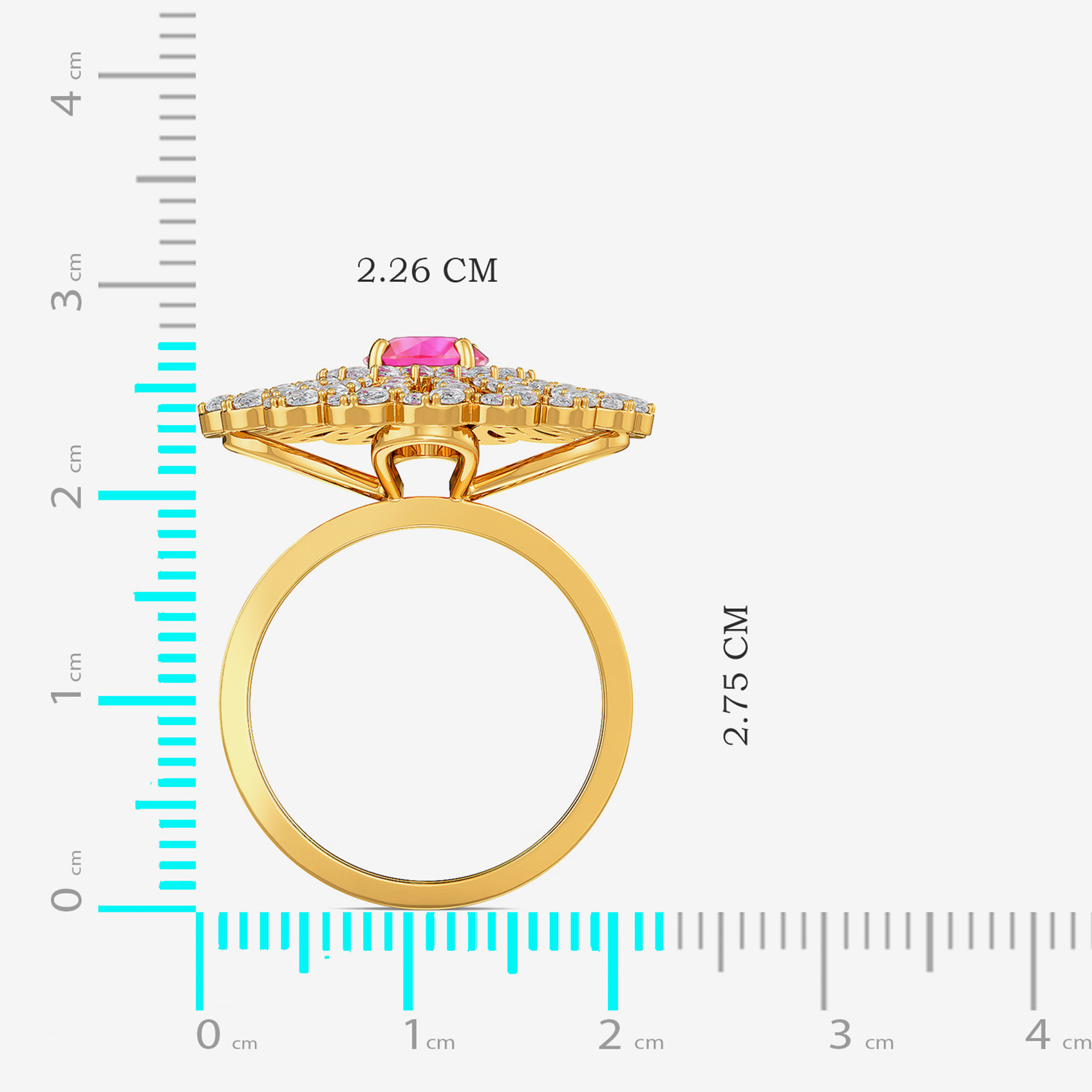 Floral Uncut Diamod Ring  image