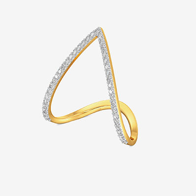 Petite V-shaped Diamond Ring alternate view 1