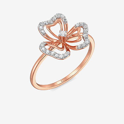 Frail Elegant Butterfly Diamond Ring image