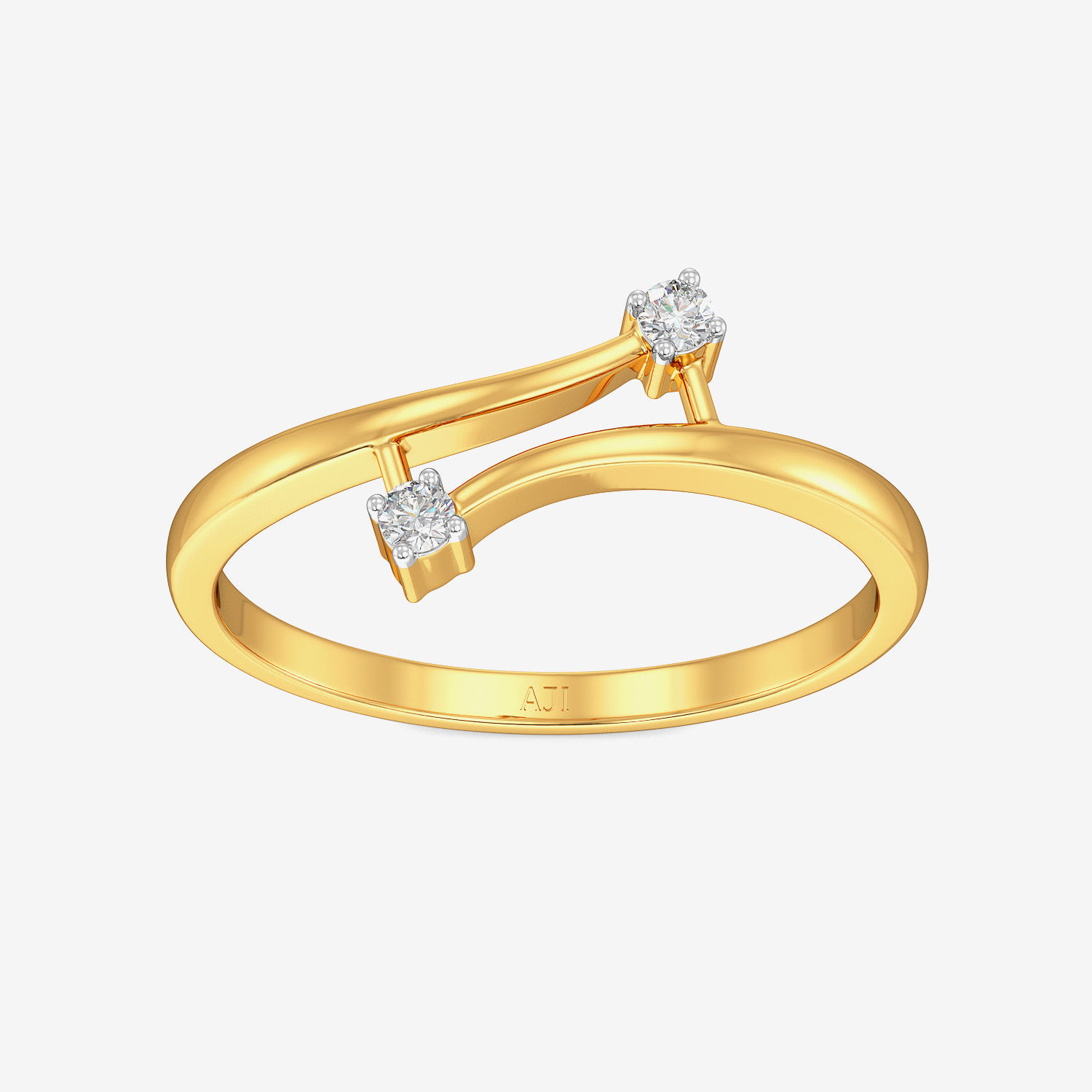 Graceful Double-diamond Ring alternate view 2