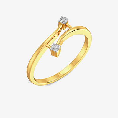 Graceful Double-diamond Ring alternate view 1