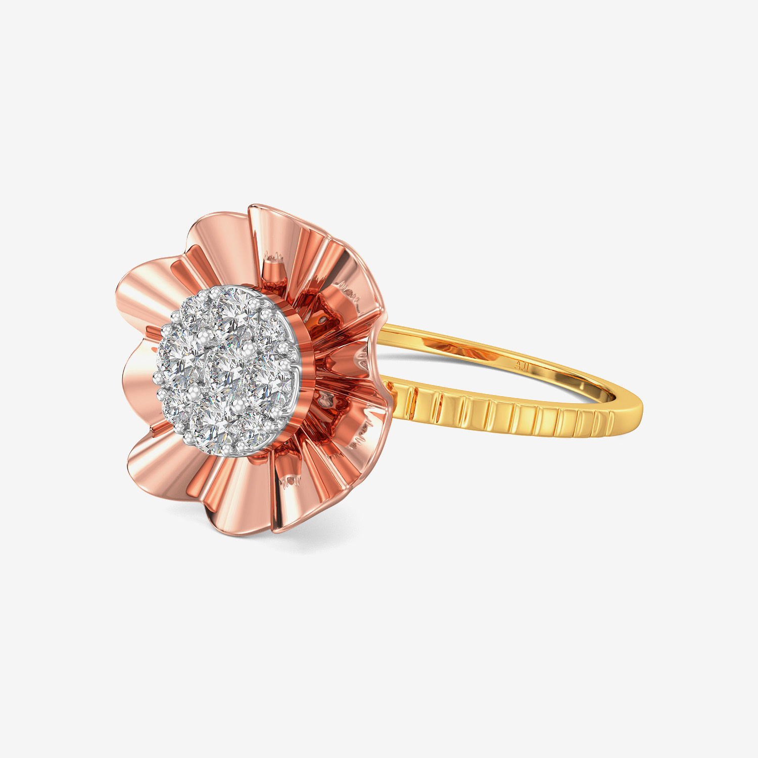 Pink Daisy Diamond Ring image