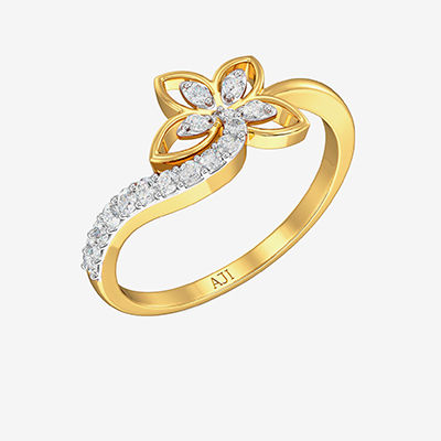 Aesthetic Pretty Flower Diamond Ring alternate view 1
