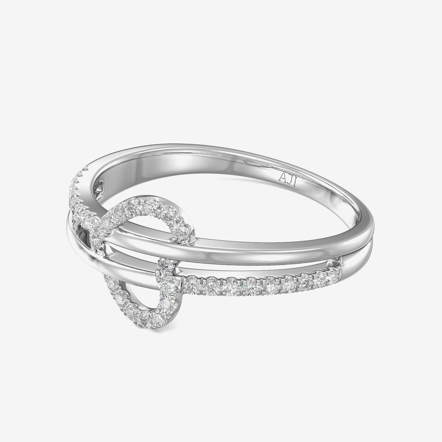 Tri-band Heart Diamond Ring alternate view 3