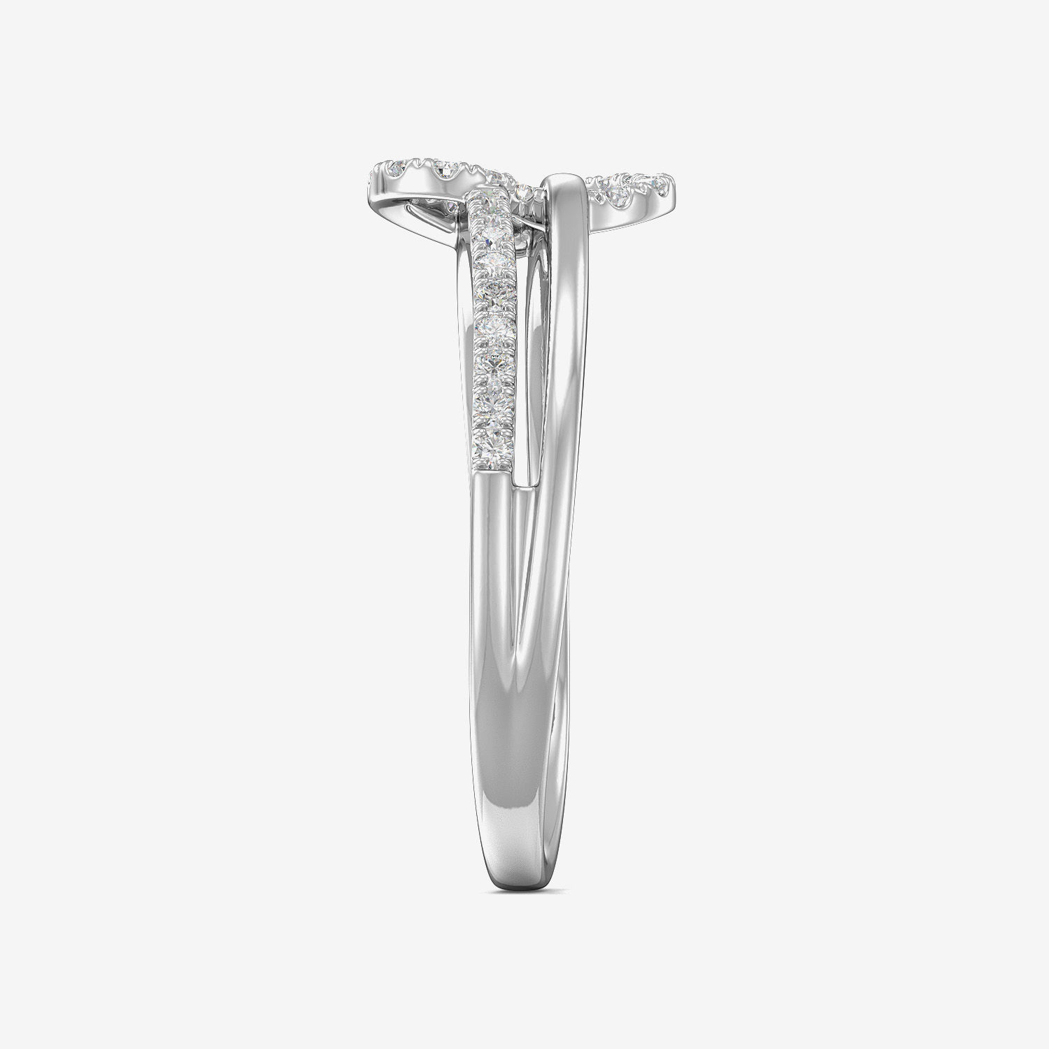 Tri-band Heart Diamond Ring image