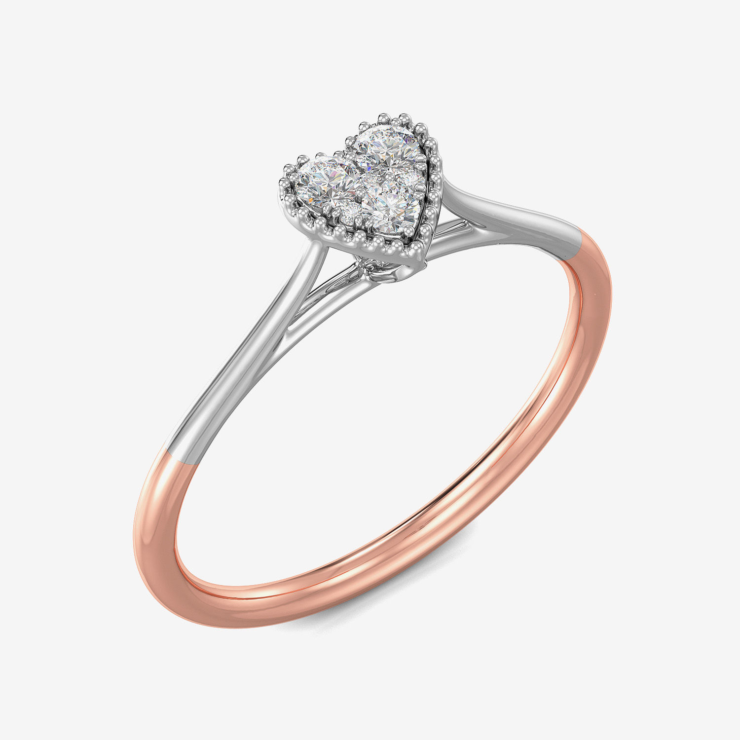 Beautiful Pretty Heart Diamond Ring