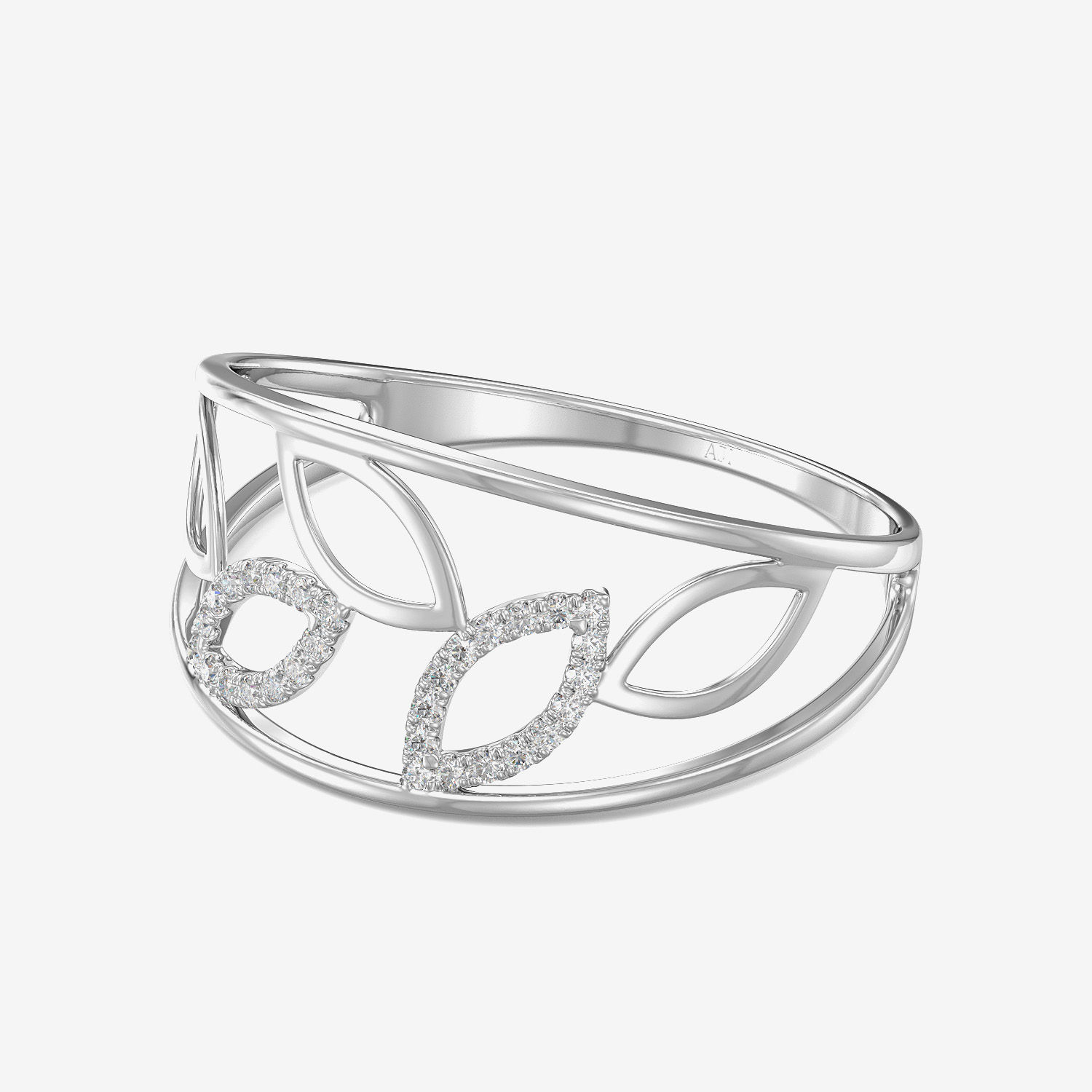 Leaf Petal Flawless Diamond Ring alternate view 3