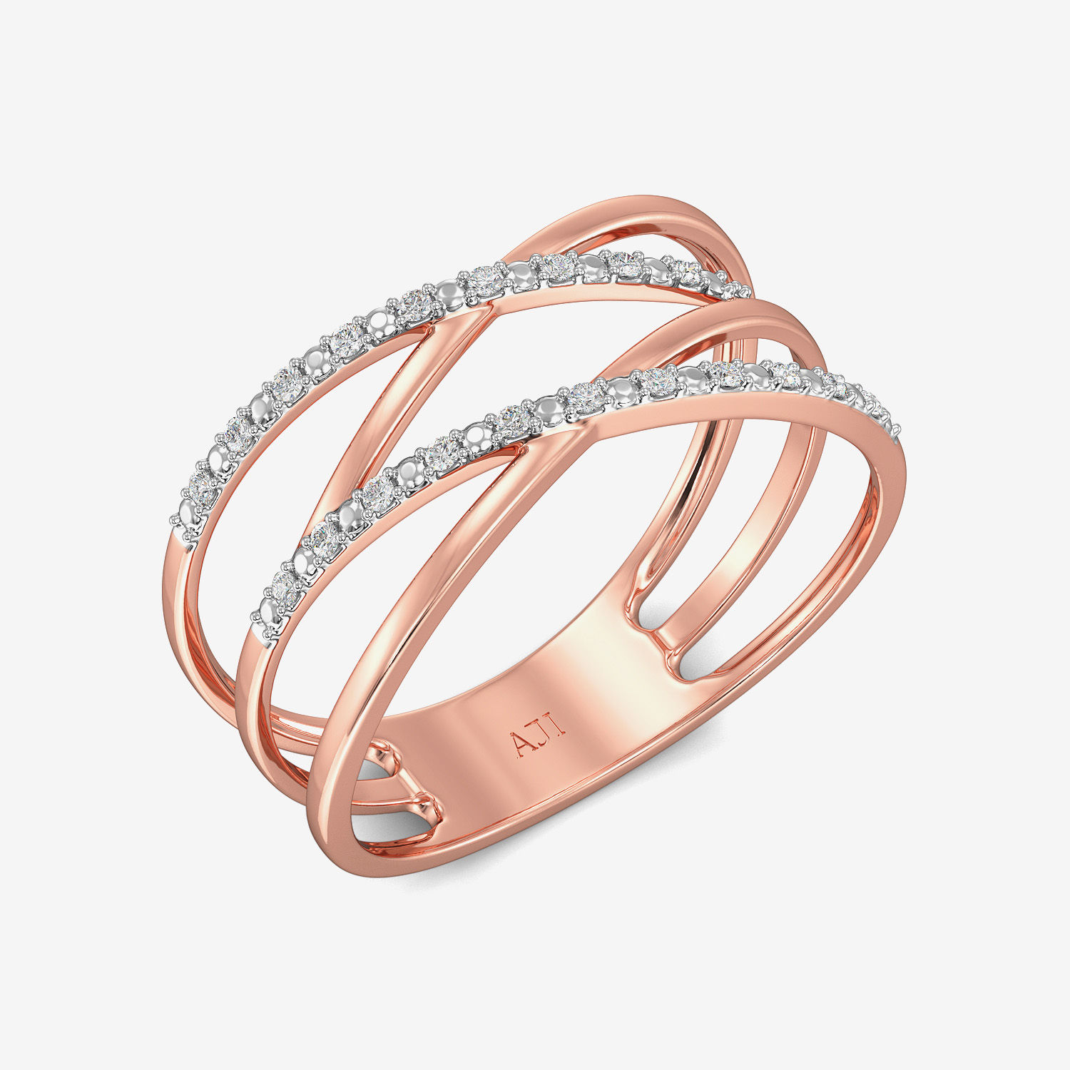 Cross Motif Diamond Ring