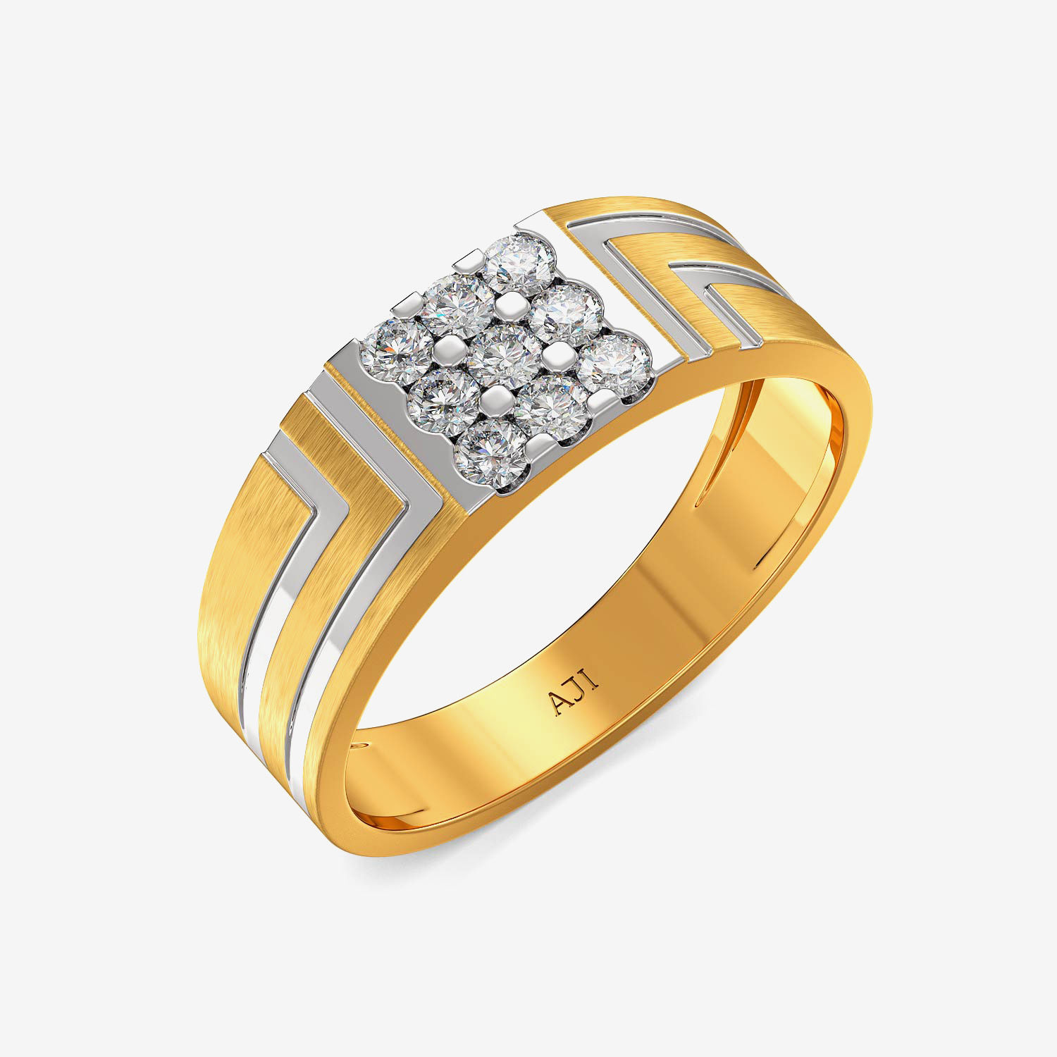 Fantastic Craggy Mens Diamond Ring