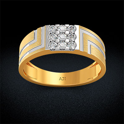 Fantastic Craggy Mens Diamond Ring alternate view 2