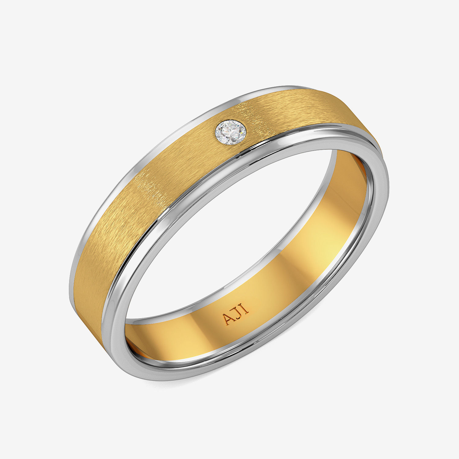 Funky Gleaming Mens Platinum Ring image