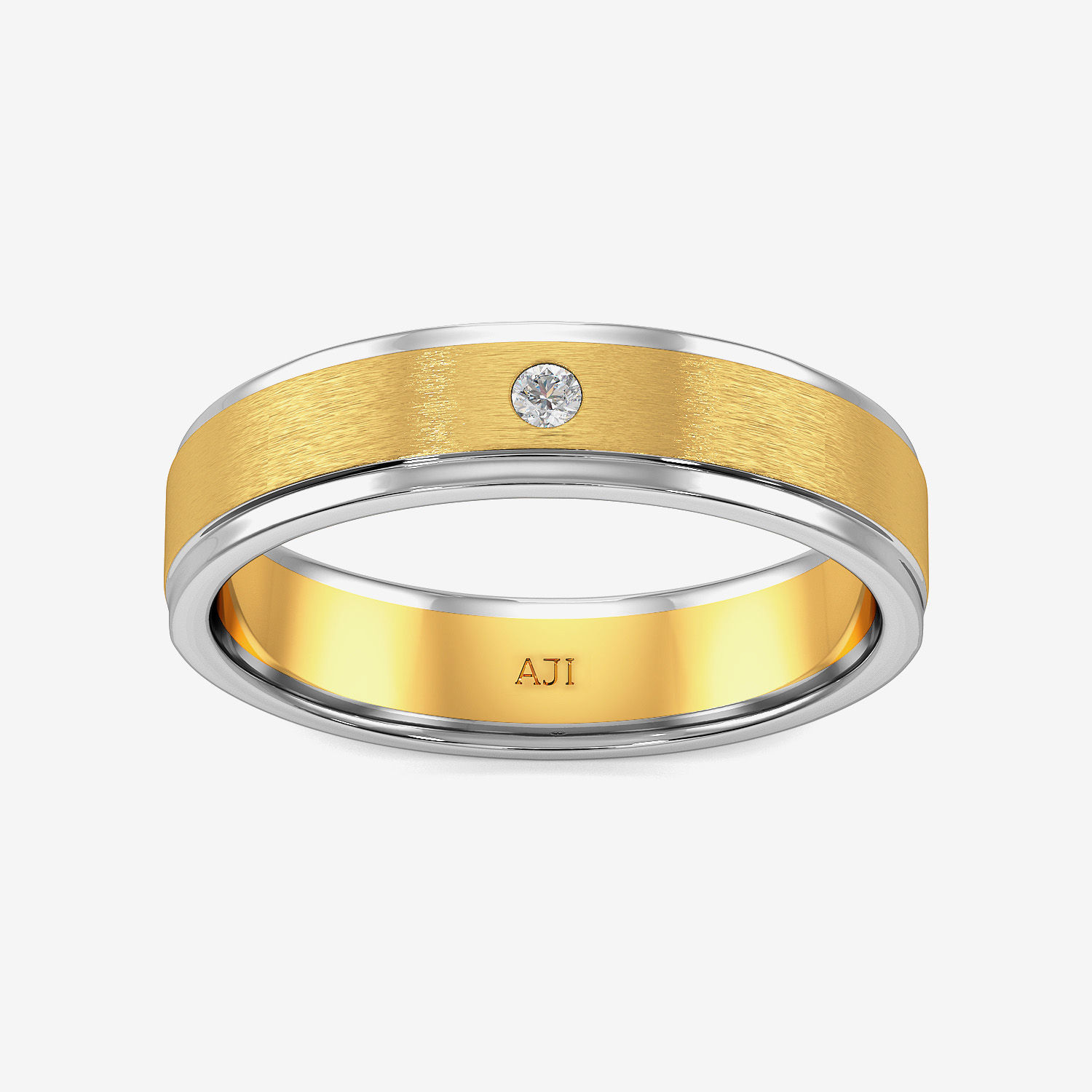 Funky Gleaming Mens Platinum Ring image