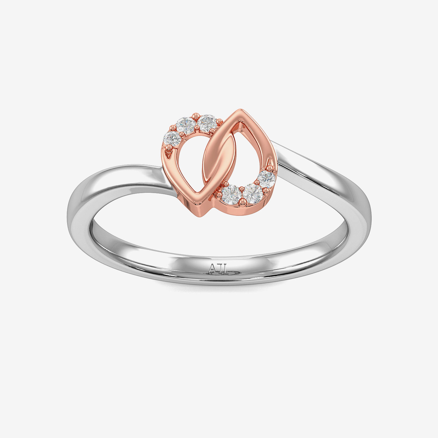 Bonded Teardrop Pleasing Platinum Ring image