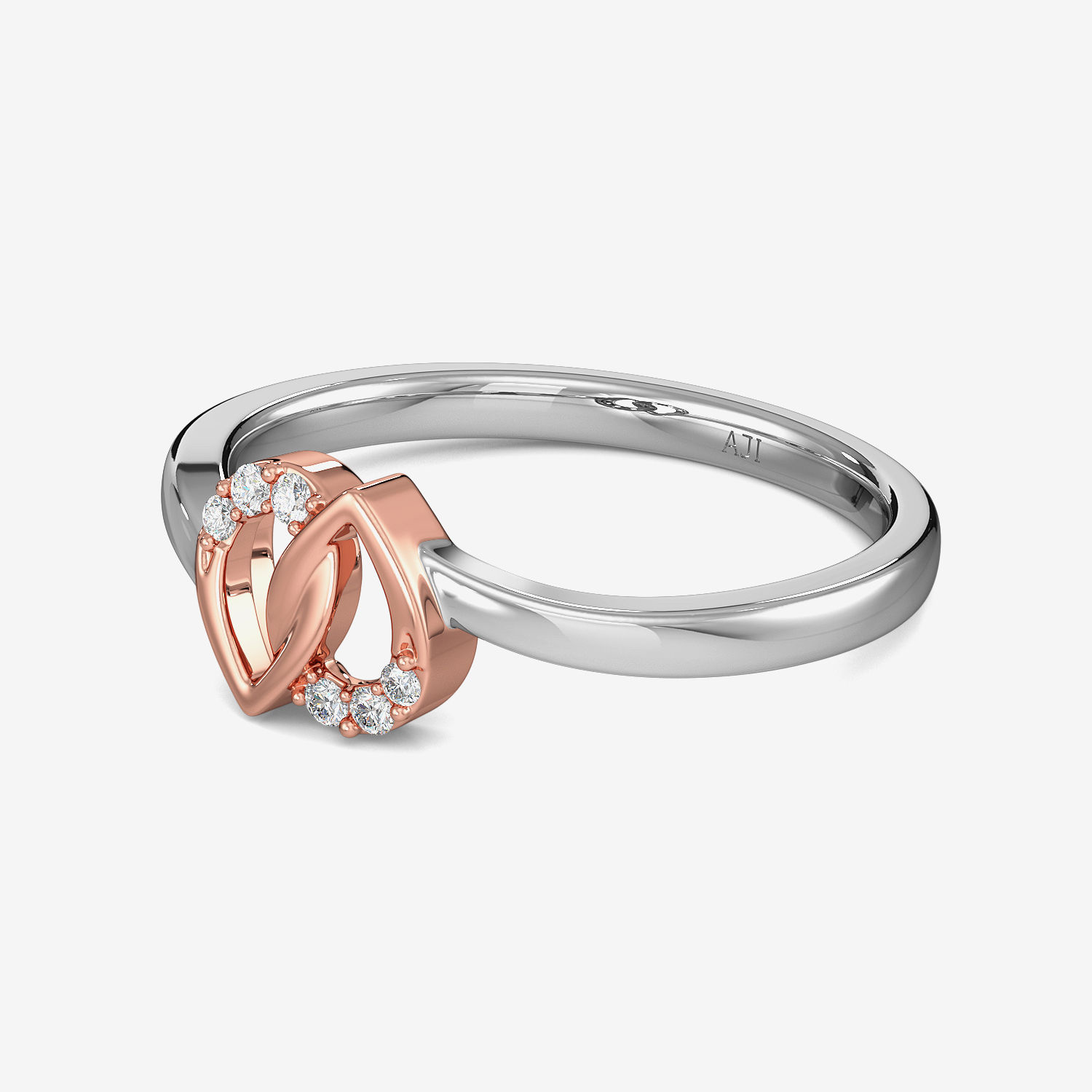 Bonded Teardrop Pleasing Platinum Ring alternate view 3