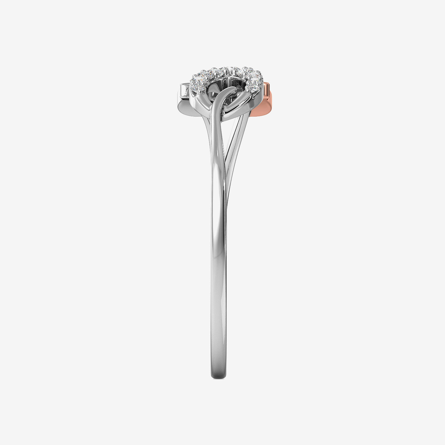 Pretty Autumn Leaf Platinum Ring image