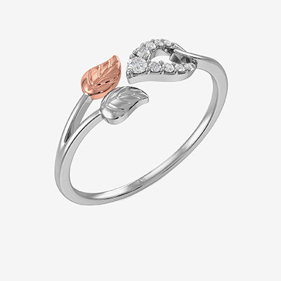 Pretty Autumn Leaf Platinum Ring image