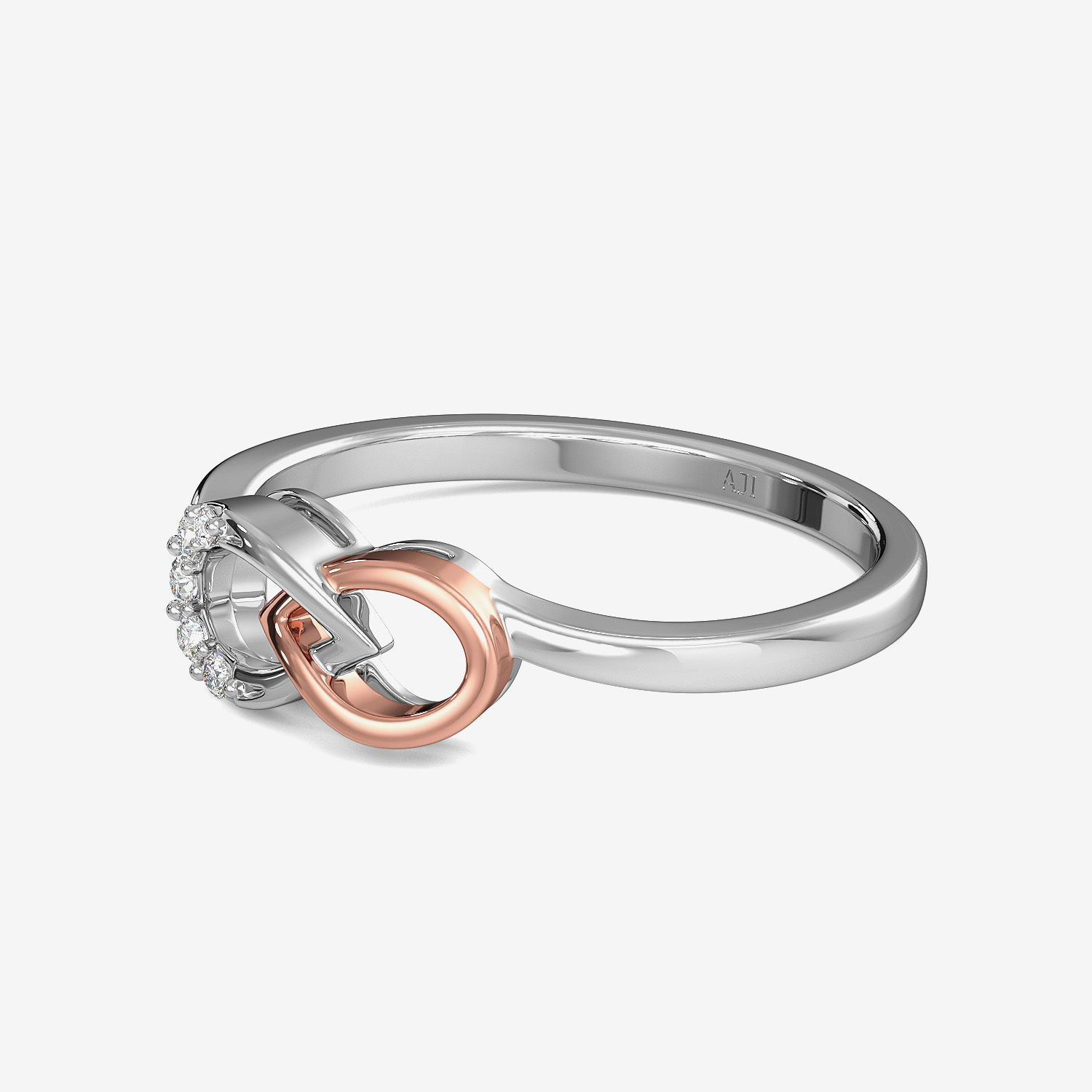 Fragile Twin Teardrop Platinum Ring alternate view 3