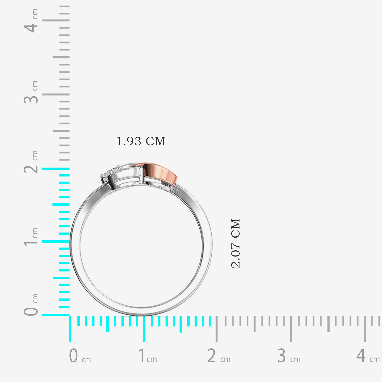 Fragile Twin Teardrop Platinum Ring image