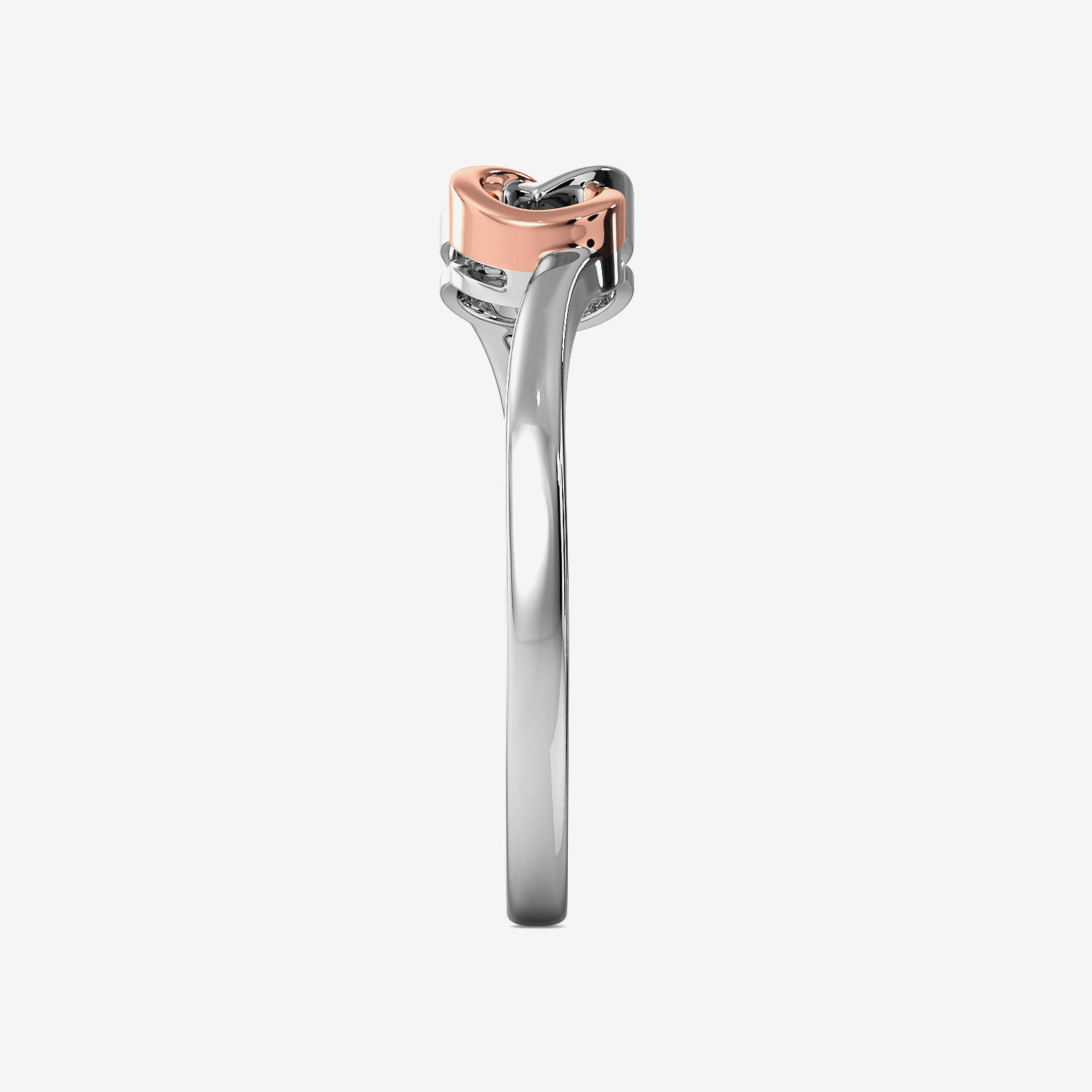 Fragile Twin Teardrop Platinum Ring image