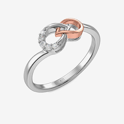 Fragile Twin Teardrop Platinum Ring alternate view 1
