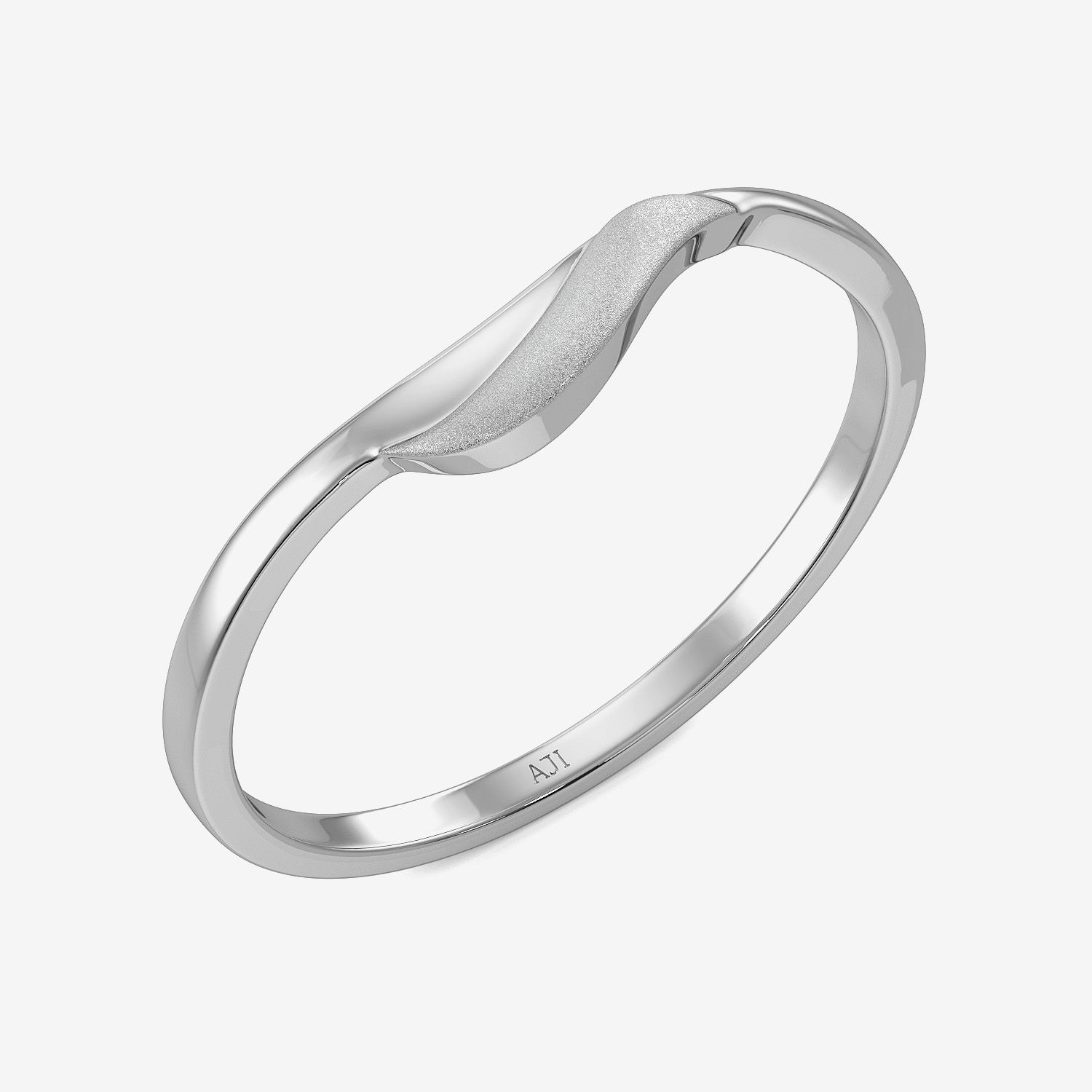 Solo Leaflet Alluring Platinum Ring