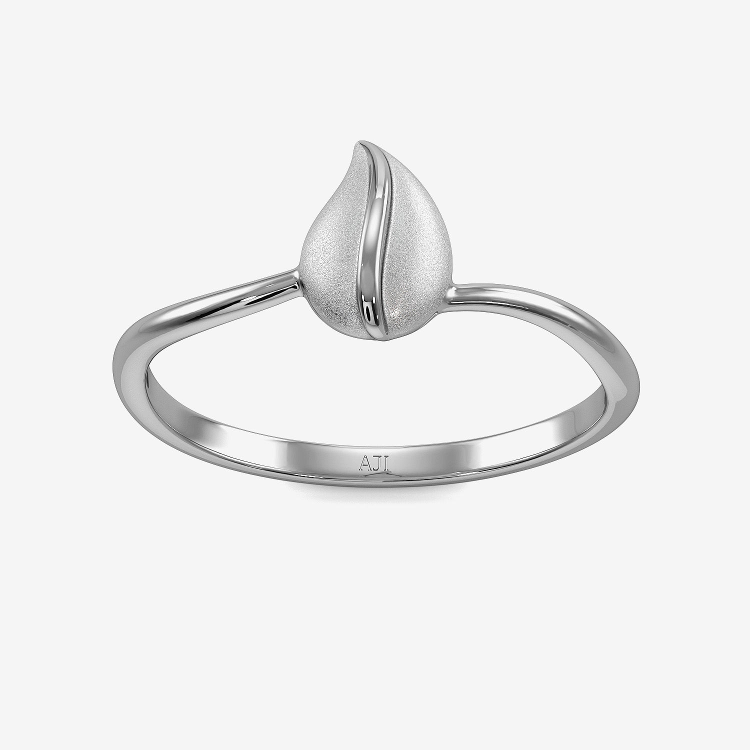 Mesmerizing Autumn Leaf Platinum Ring alternate view 2