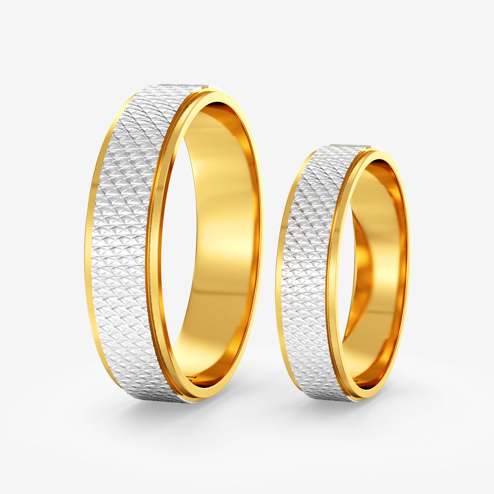 Sovereign Textured Gold Ring Combo alternate view 1