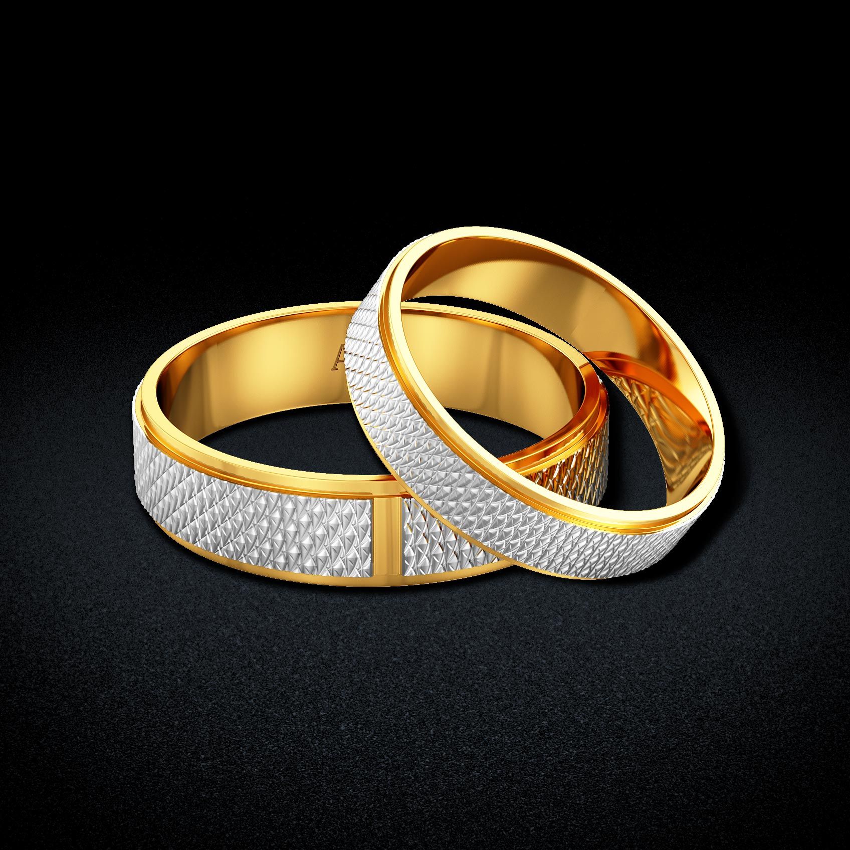 Sovereign Textured Gold Ring Combo image