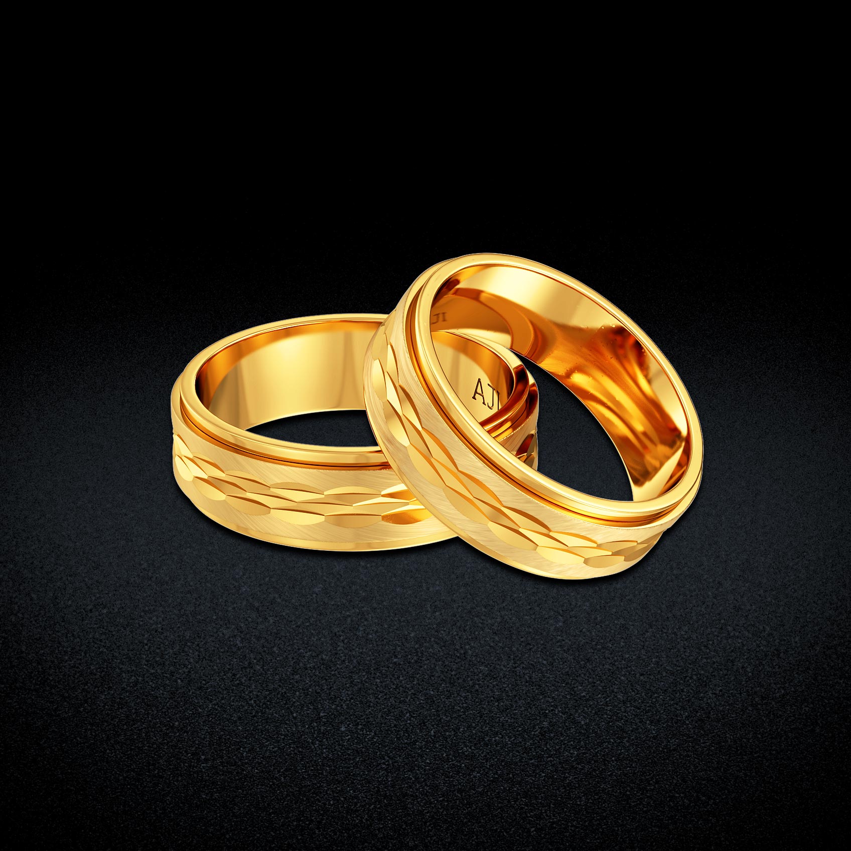 Noble Texture Gold Ring Combo image