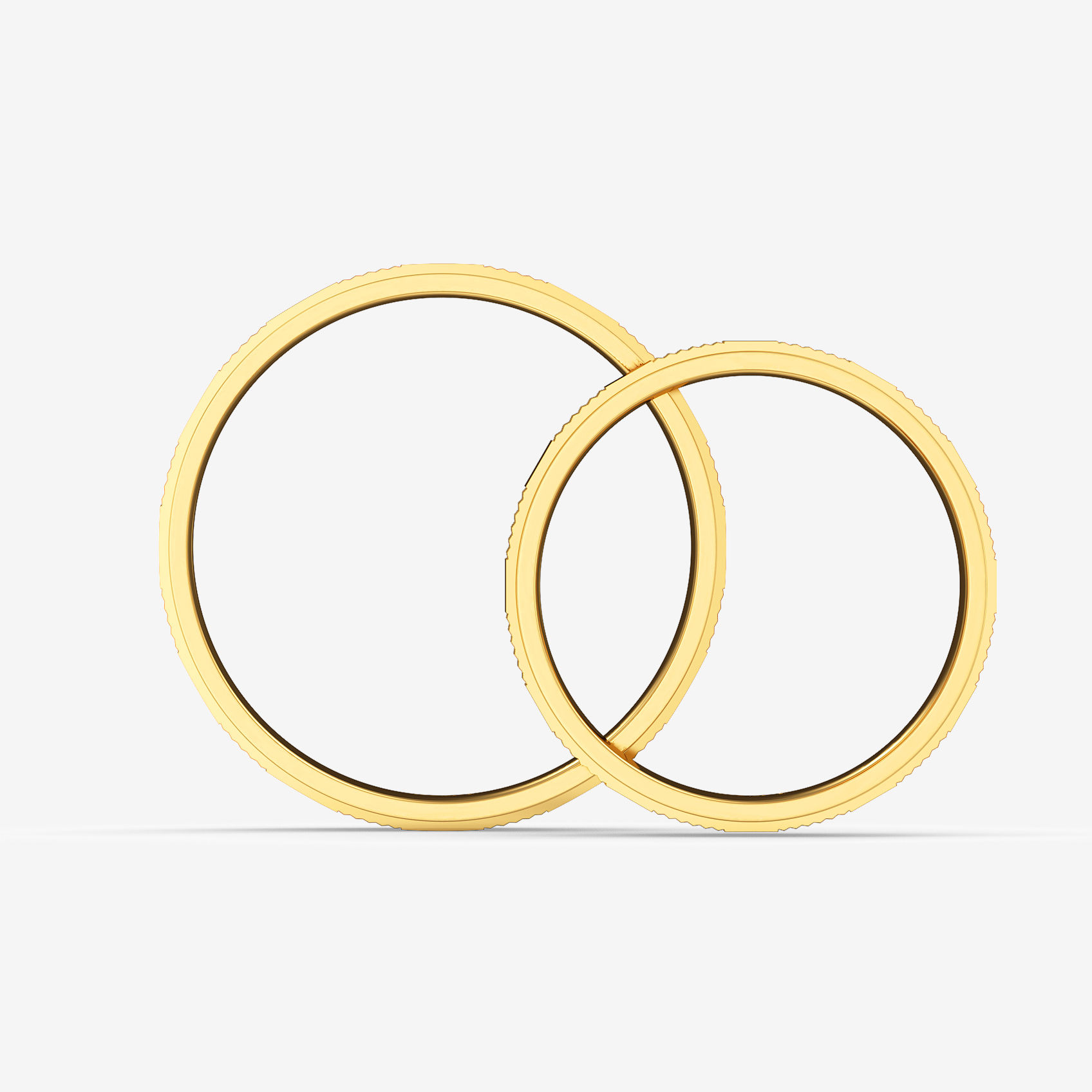 Opulent Stripe Texture Gold Ring Combo alternate view 2