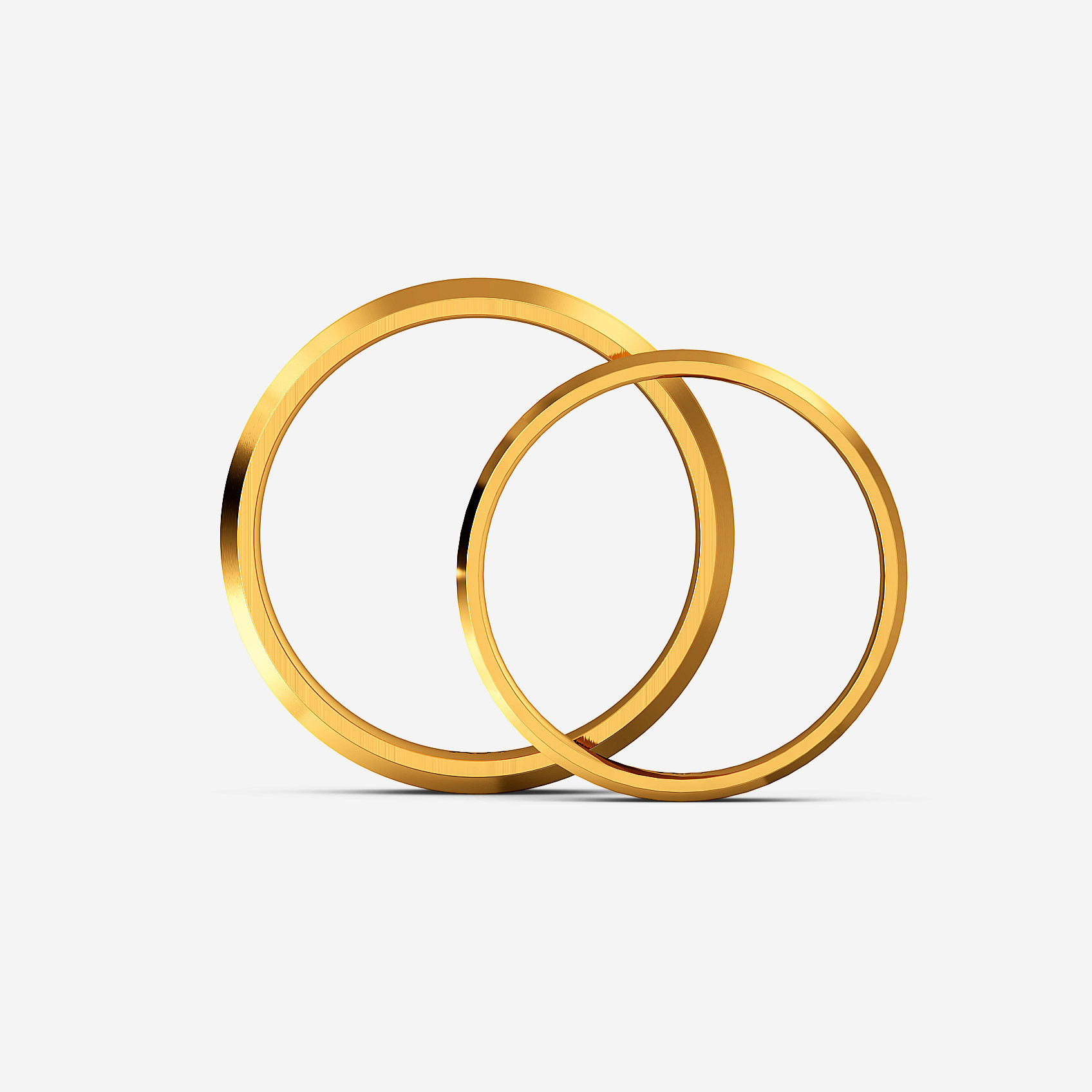 Twin Arc Gold Couple Rings alternate view 2