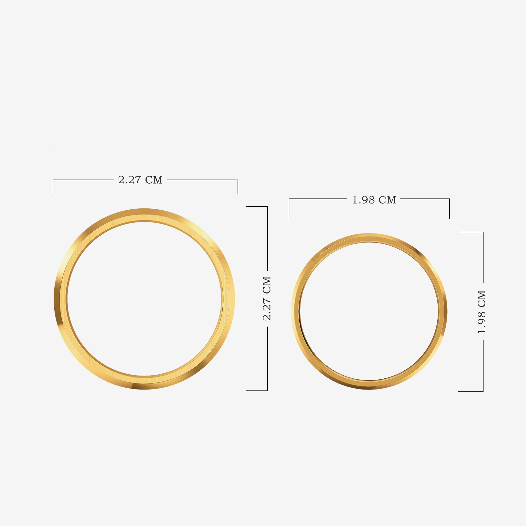 Twin Arc Gold Couple Rings alternate view 3