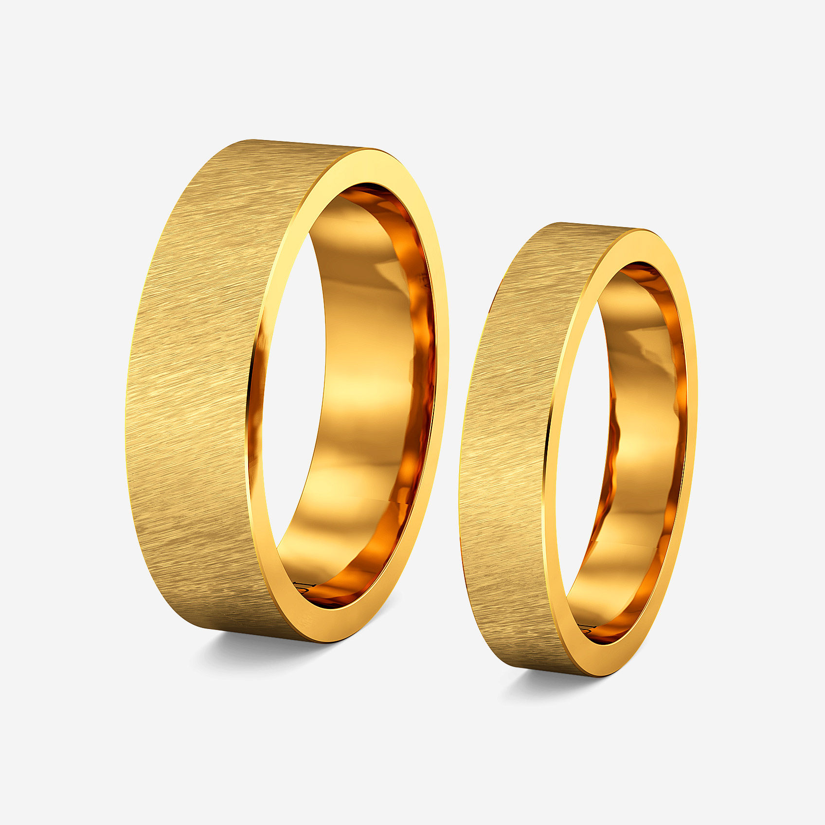 Frosted Bond Gold Couple Rings alternate view 1