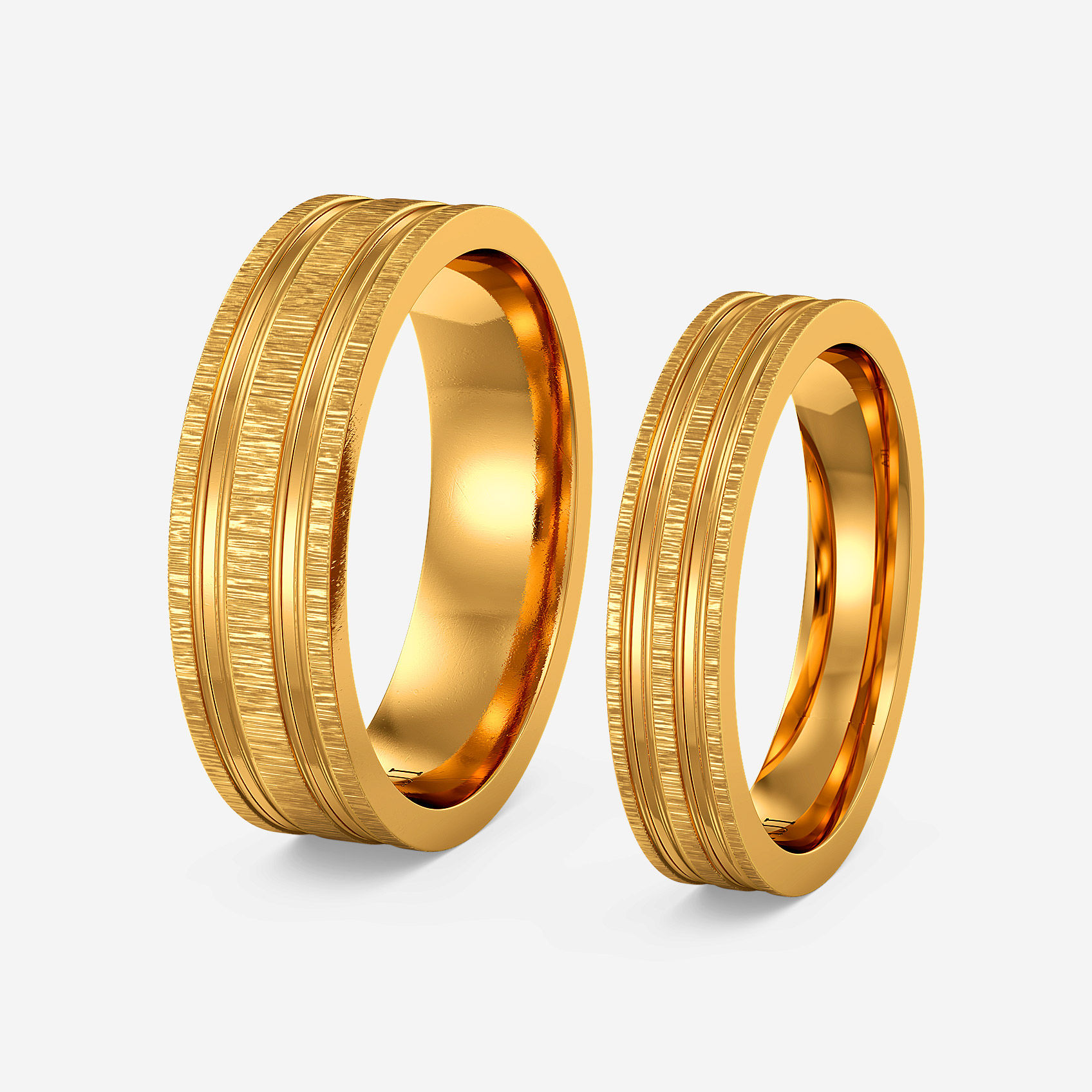 Parallel Gleam Gold Couple Rings alternate view 1